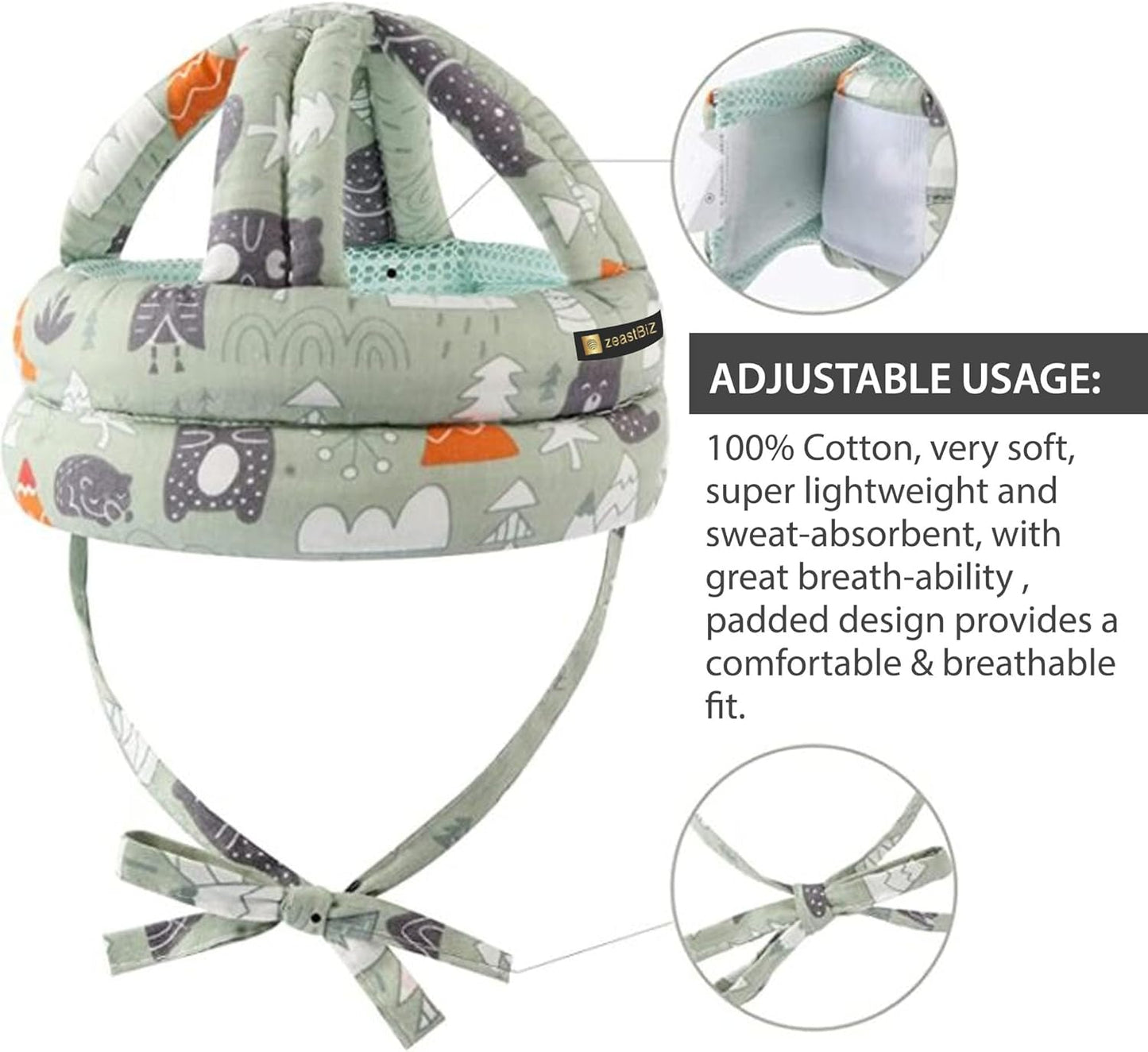 Baby Safety Helmet – Soft Anti-Fall Head Protector for Toddlers