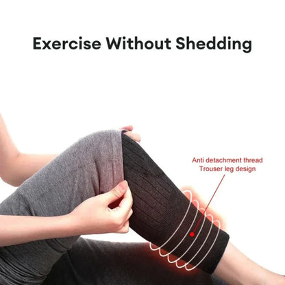 1 Pair Winter Wool Knee Pads – Thickened Warm Knee Protectors for Arthritis, Rheumatism & Cold Weather Support