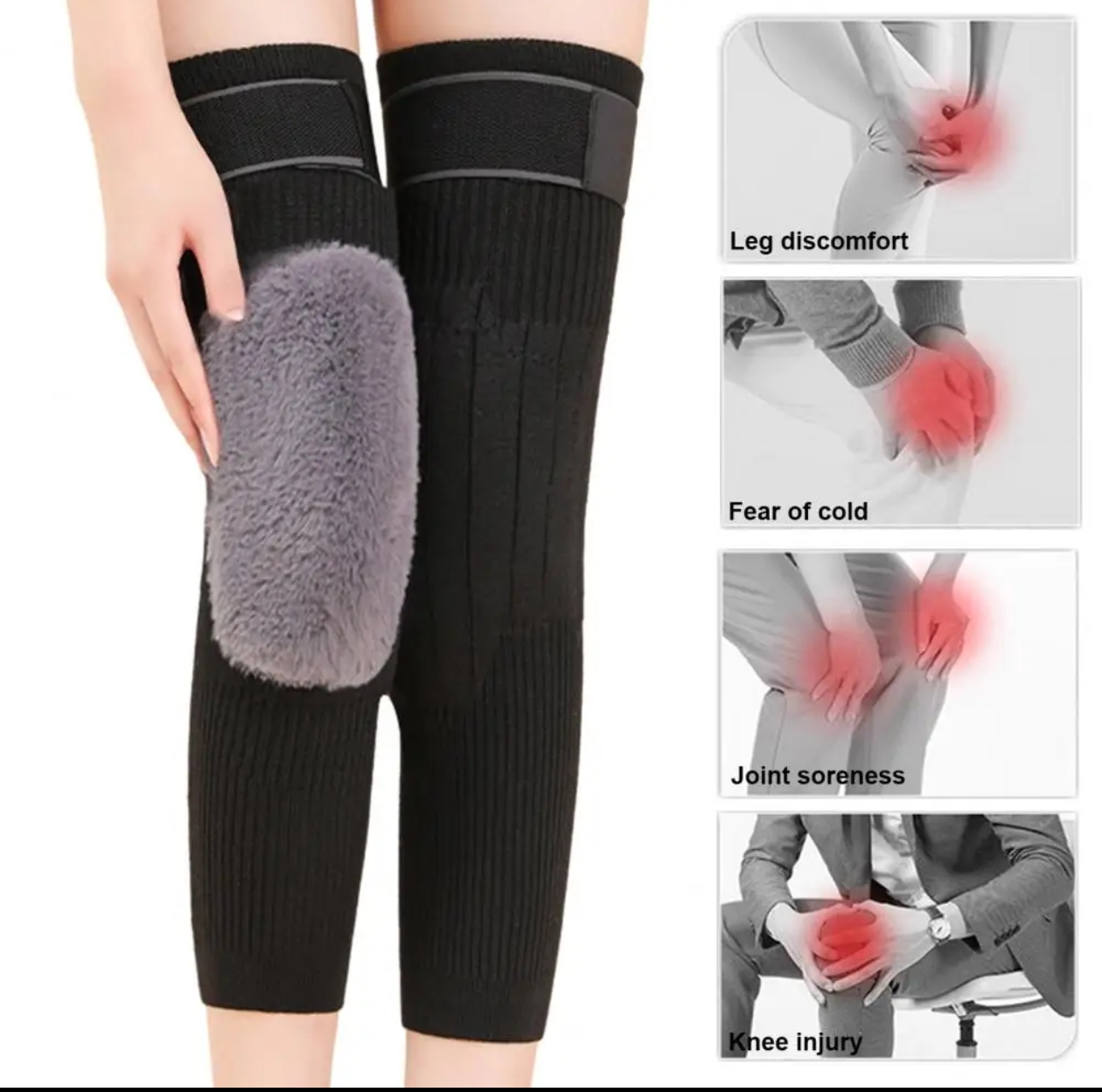 Pack of 2 Leg Warmers | Unisex Knee Warmers for Men & Women – Soft, Stretchable & Warm