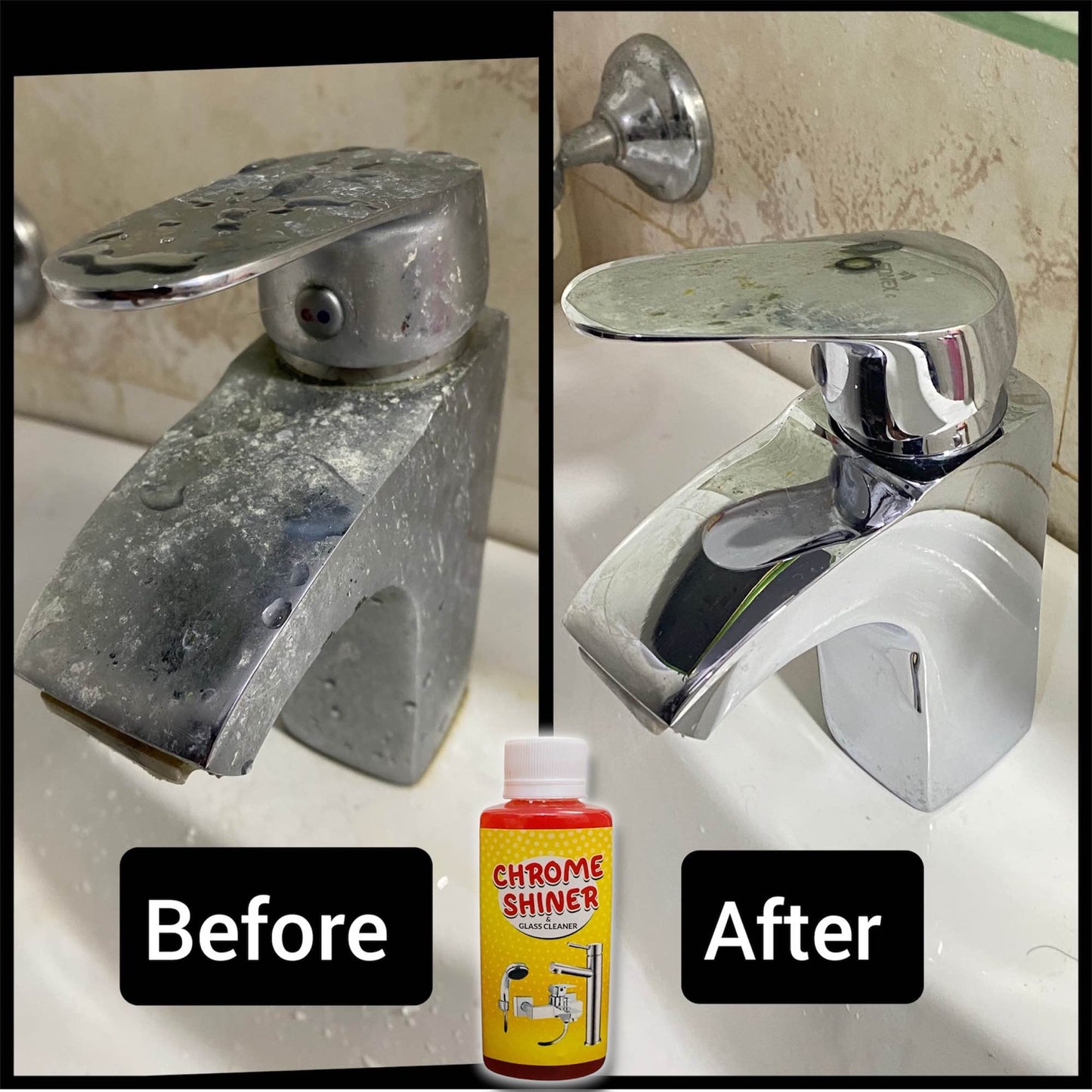 CHROME SHINER 130g | Instant Shine & Cleaner for Chrome, Glass & Sanitary Fittings