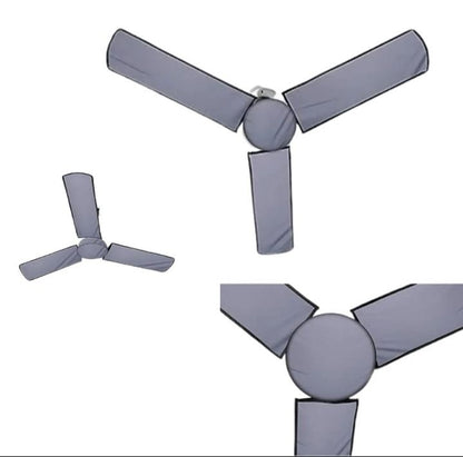 Waterproof & Dustproof Ceiling Fan Cover Set | 3-Blade Fan & Motor Cover – Grey