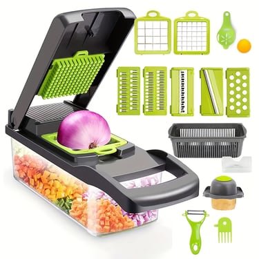 16-In-1 Vegetable Dicer & Chopper with Container