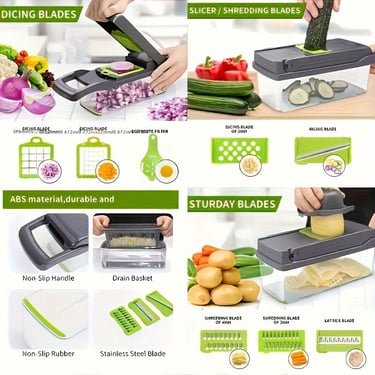 16-In-1 Vegetable Dicer & Chopper with Container - Image 7